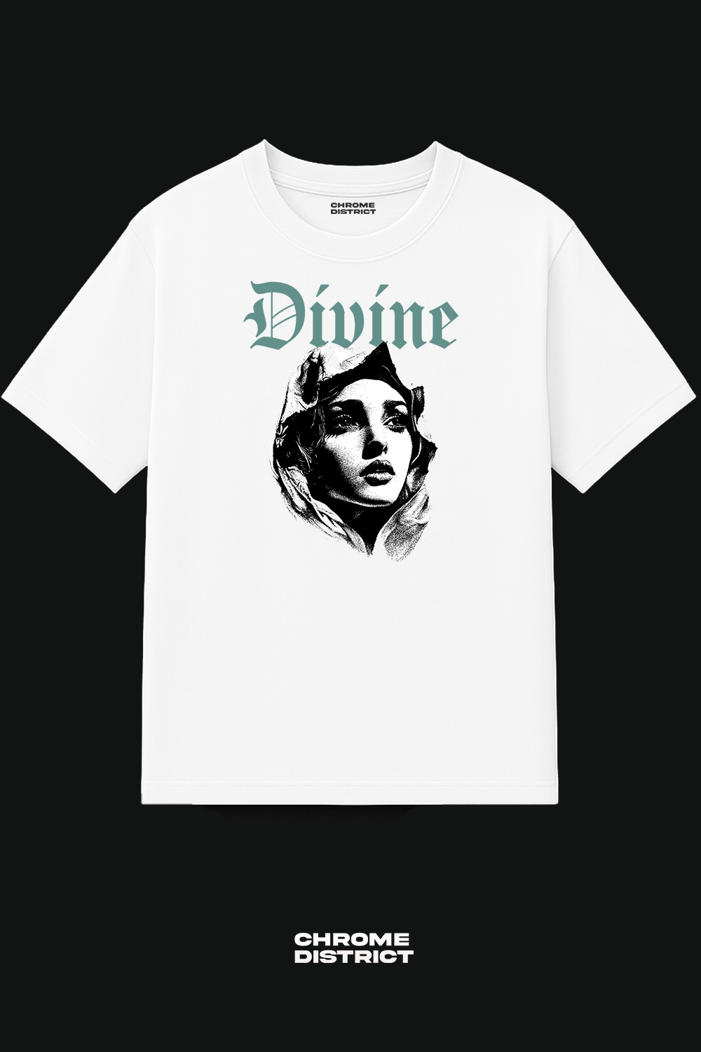 Divine Virgin Mary 2.0 Graphic Tee – Oversized Heavyweight Cotton Catholic Streetwear T-Shirt