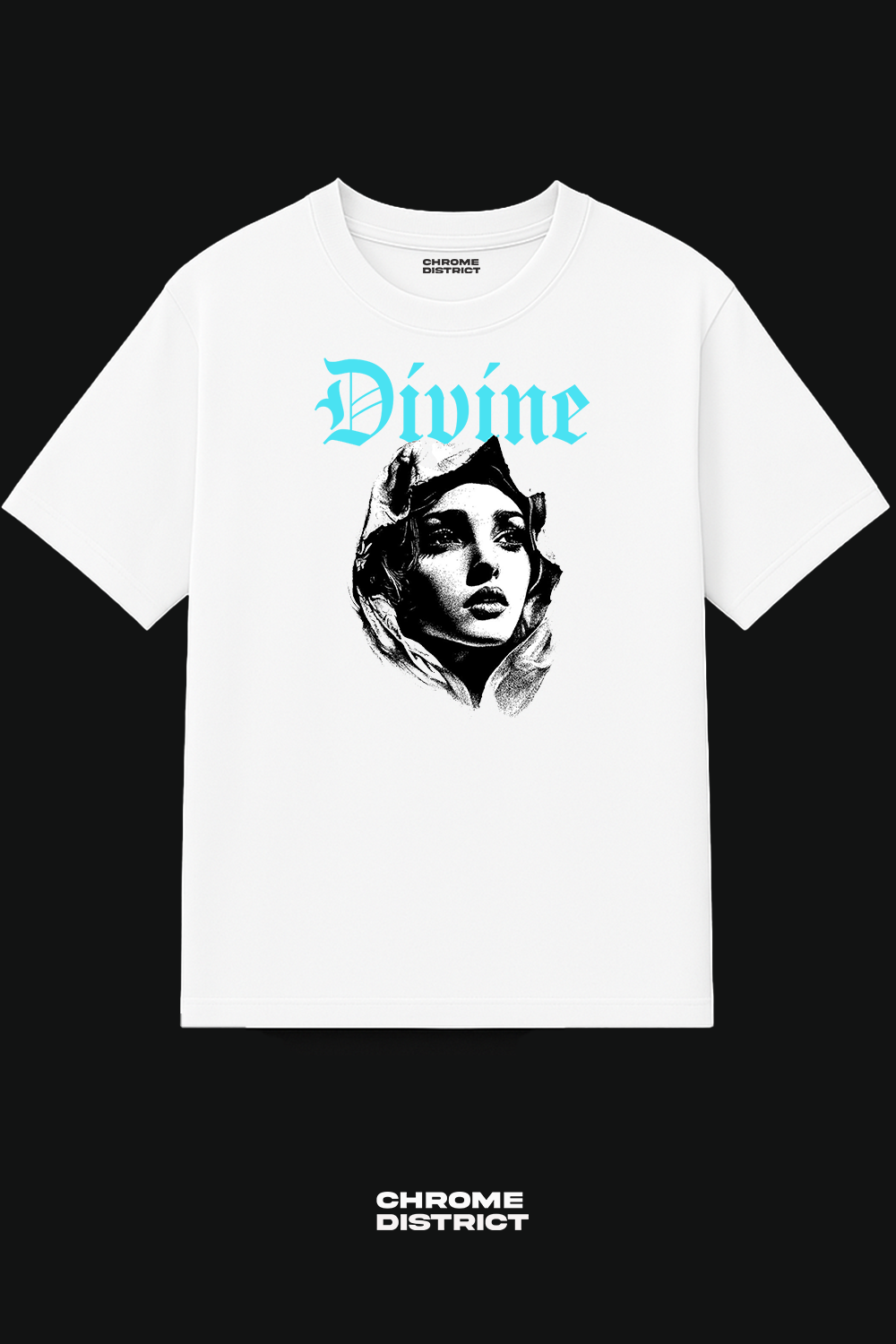 Divine Virgin Mary 2.0 Graphic Tee – Oversized Heavyweight Cotton Catholic Streetwear T-Shirt
