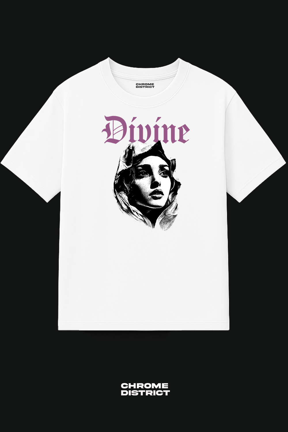 Divine Virgin Mary 2.0 Graphic Tee – Oversized Heavyweight Cotton Catholic Streetwear T-Shirt