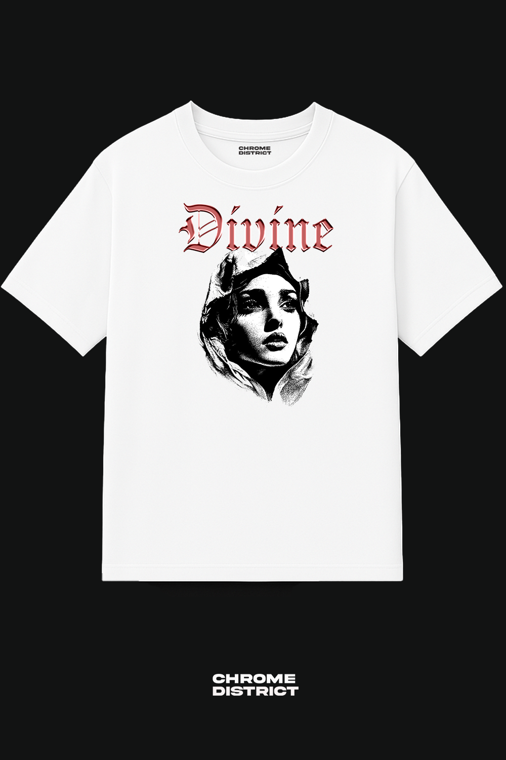 Divine Virgin Mary 2.0 Graphic Tee – Oversized Heavyweight Cotton Catholic Streetwear T-Shirt