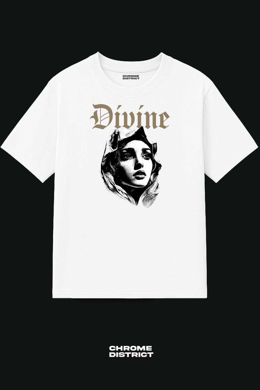 Divine Virgin Mary 2.0 Graphic Tee – Oversized Heavyweight Cotton Catholic Streetwear T-Shirt