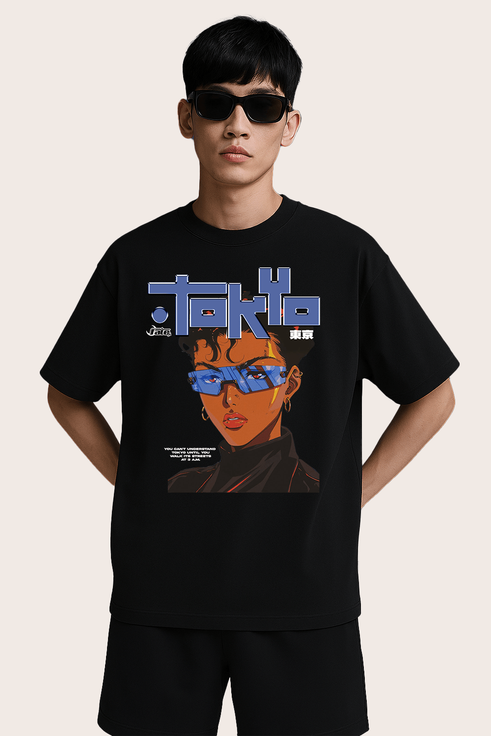 Tokyo Lady Graphic Tee – Oversized Heavyweight Cotton Japanese Streetwear T-Shirt