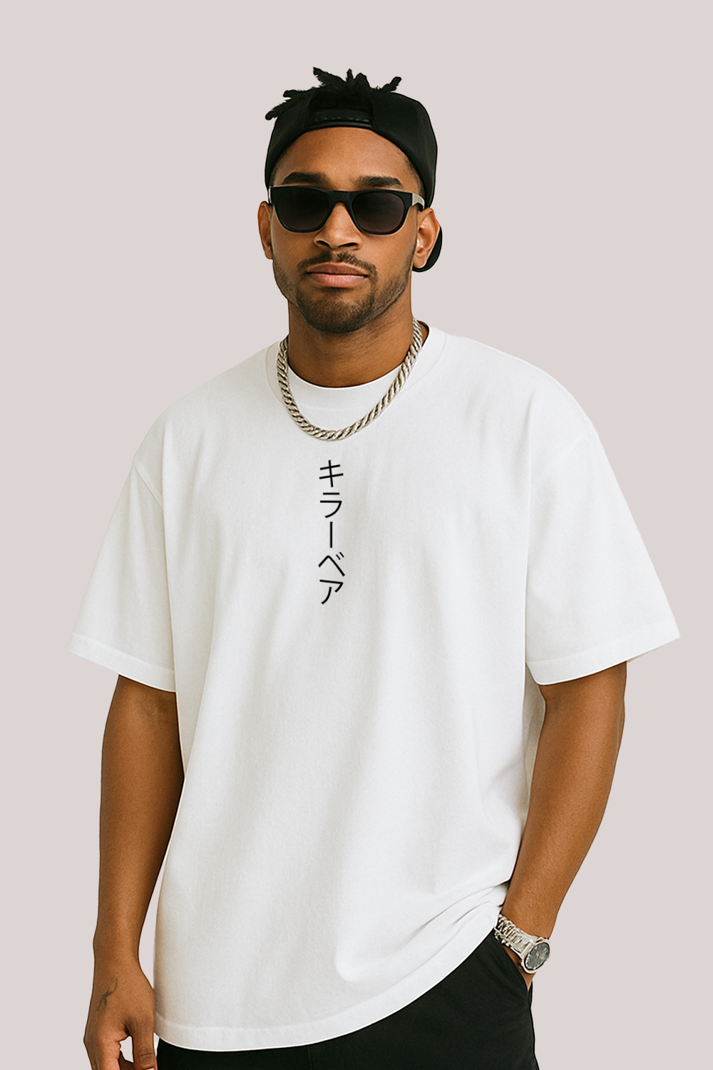 Samurai Bear Graphic Tee – Oversized Heavyweight Cotton Japanese Streetwear T-Shirt