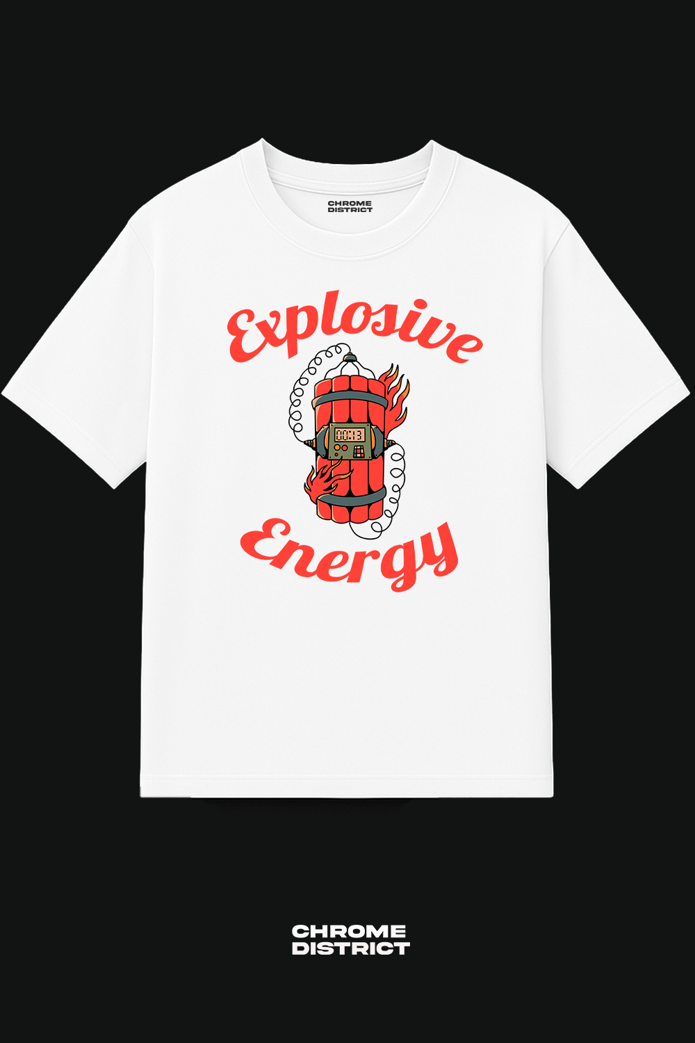 Explosive Energy Graphic Tee – Oversized Heavyweight Cotton Streetwear T-Shirt
