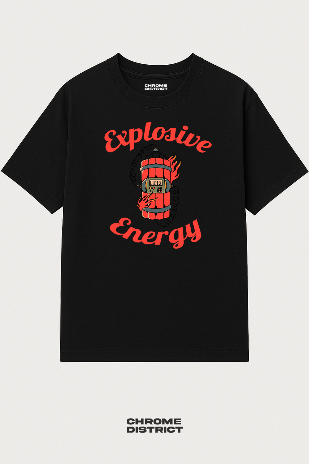 Explosive Energy Graphic Tee – Oversized Heavyweight Cotton Streetwear T-Shirt