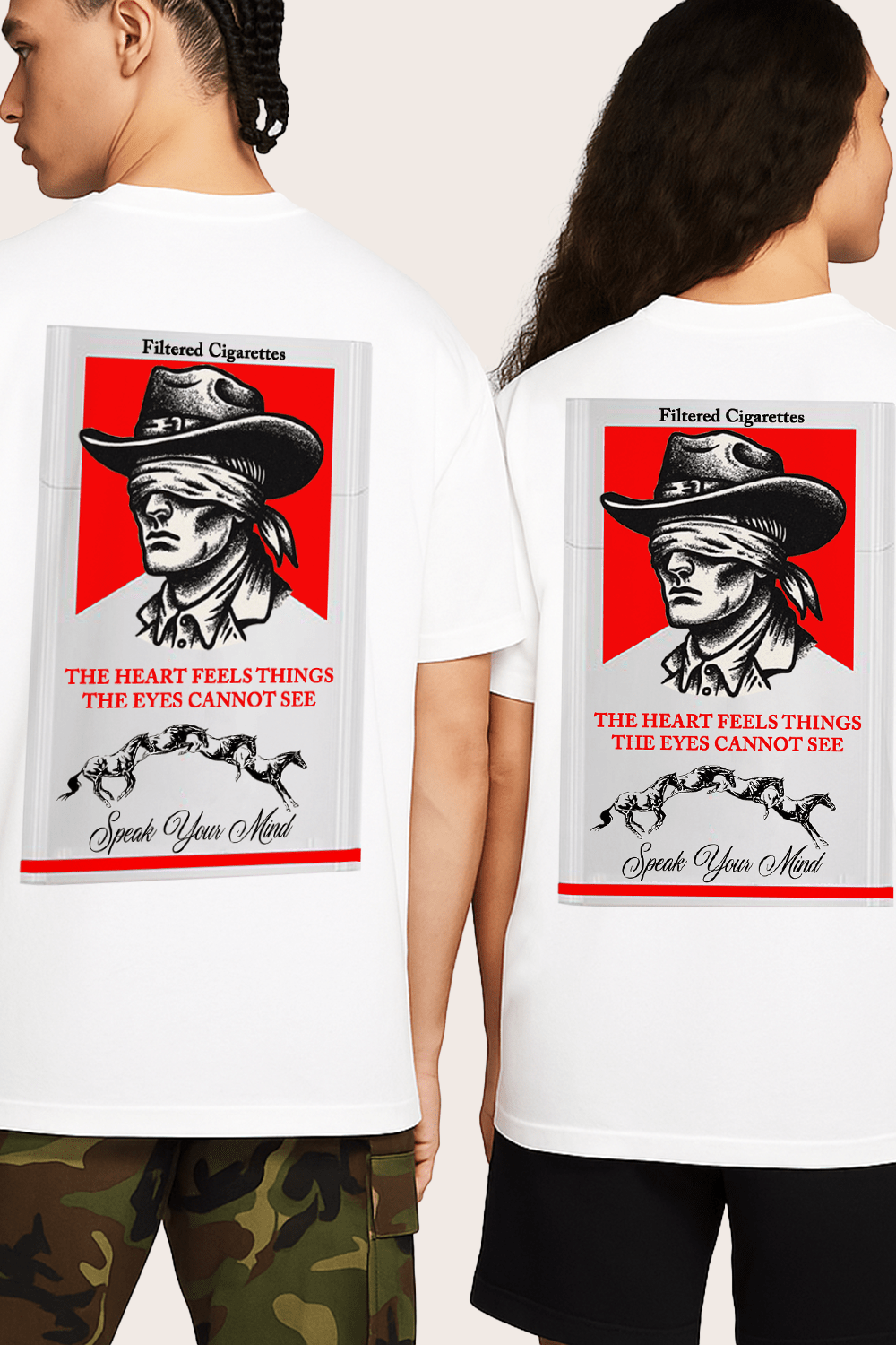 The Heart Feels What the Eyes Cannot See Graphic Tee – Oversized Heavyweight Cotton Inspirational Quote T-Shirt