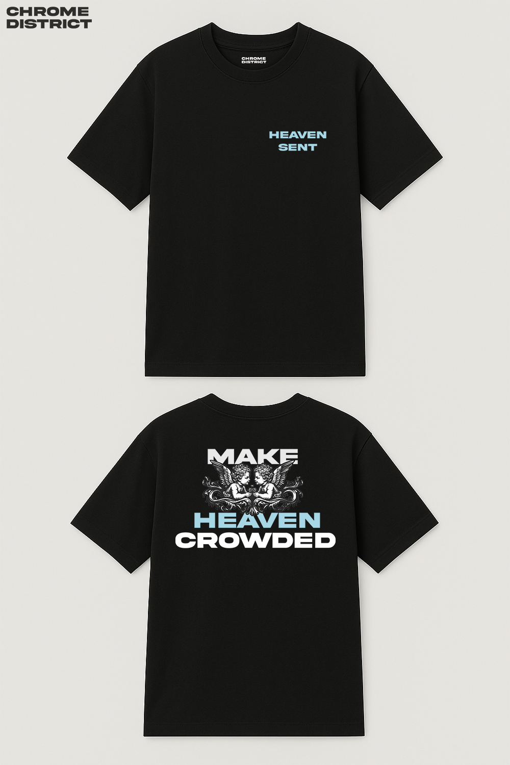 Make Heaven Crowded Graphic Tee – Oversized Heavyweight Cotton Christian Streetwear T-Shirt