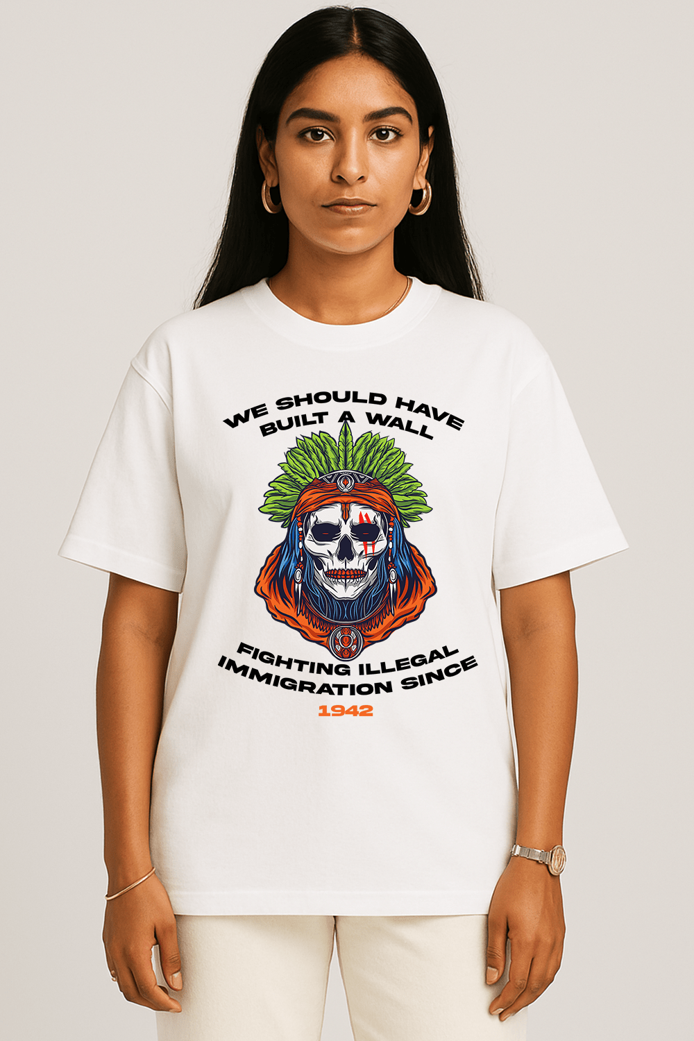 Natives Were Here First Graphic Tee – Oversized Heavyweight Cotton Indigenous Streetwear T-Shirt