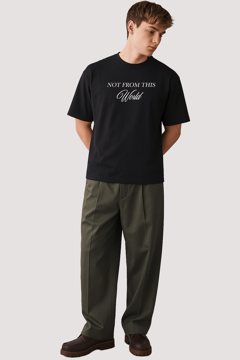 Not From This World Graphic Tee – Oversized Heavyweight Cotton Fantasy Streetwear T-Shirt