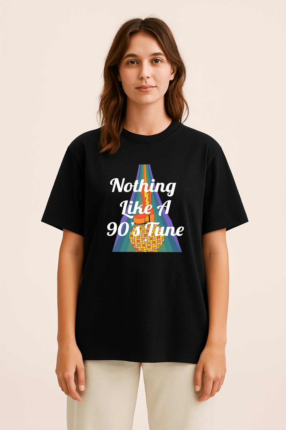Nothing Like a 90s Tune Graphic Tee – Oversized Heavyweight Cotton Vintage Music T-Shirt