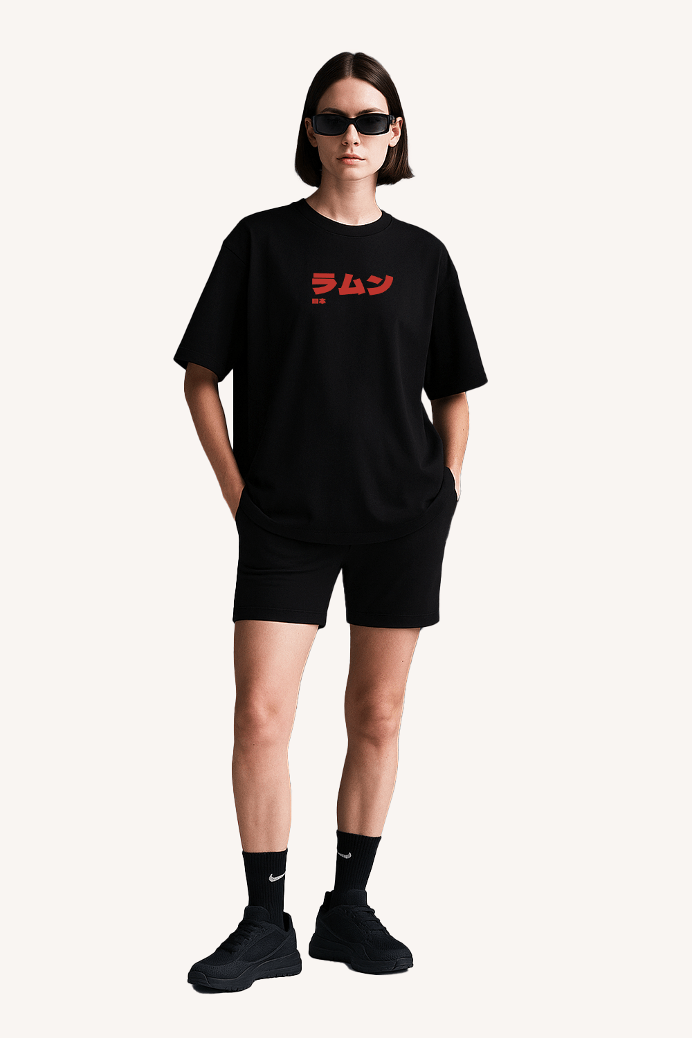 Ramune Bottle Graphic Tee – Oversized Heavyweight Cotton Japanese Streetwear T-Shirt
