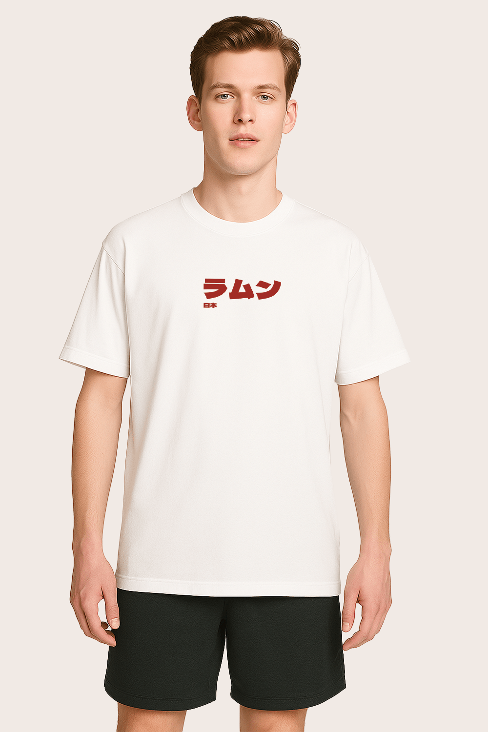 Ramune Bottle Graphic Tee – Oversized Heavyweight Cotton Japanese Streetwear T-Shirt