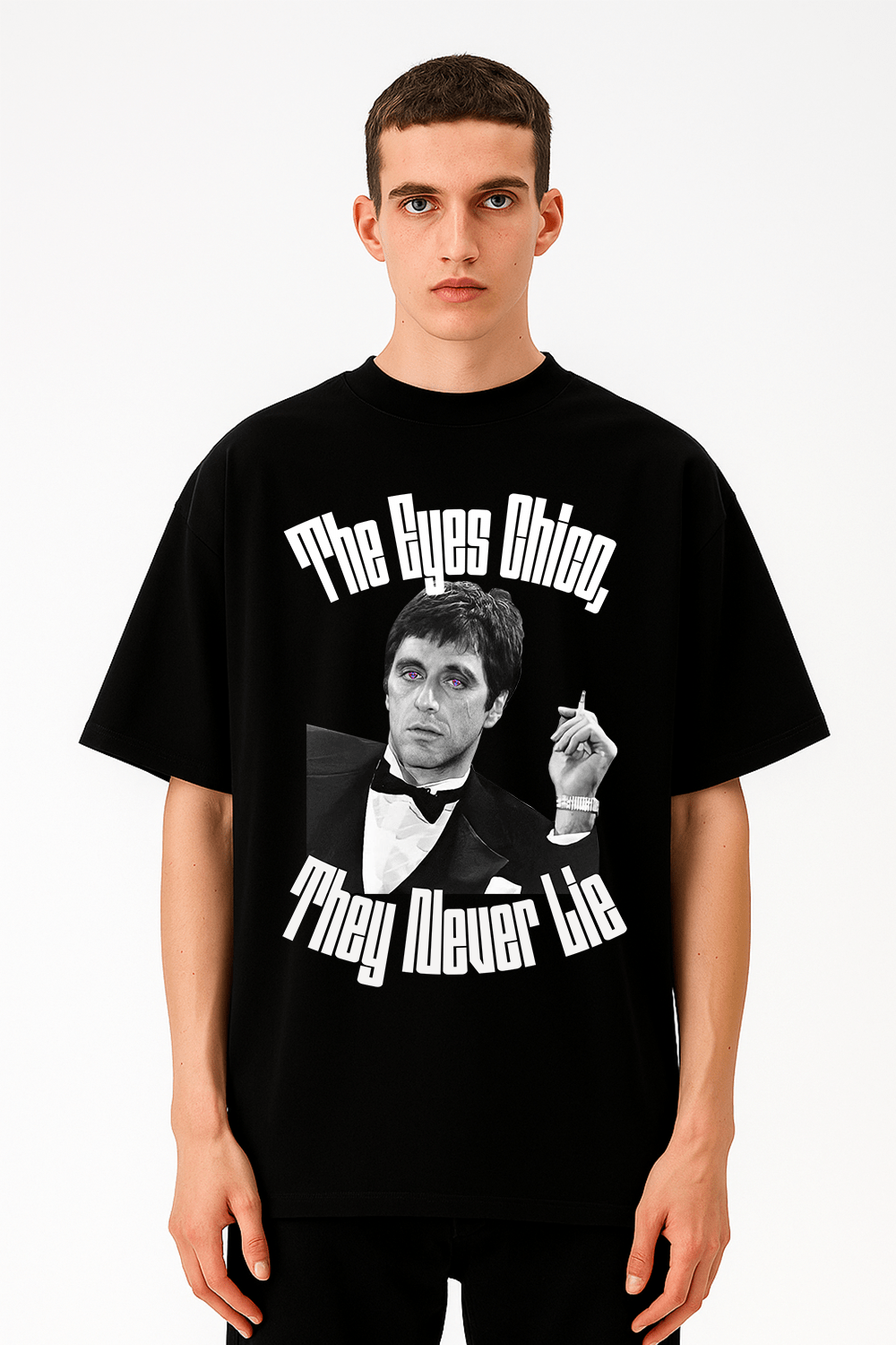 The Eyes Never Lie, Chico Graphic Tee – Oversized Heavyweight Cotton Retro Movie Streetwear T-Shirt
