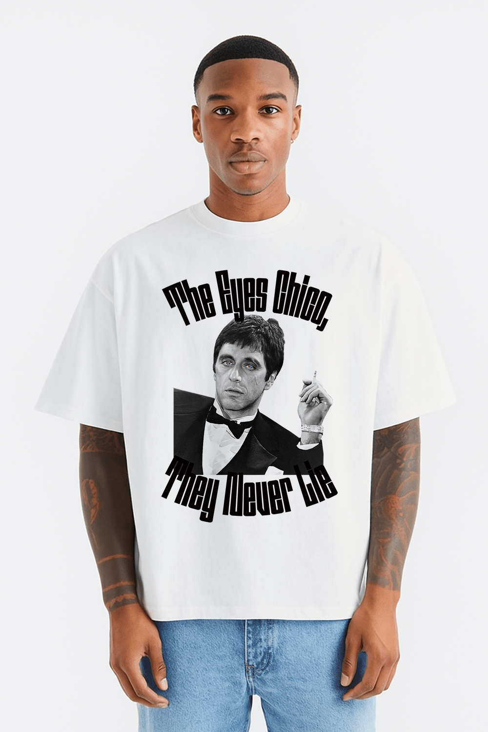 The Eyes Never Lie, Chico Graphic Tee – Oversized Heavyweight Cotton Retro Movie Streetwear T-Shirt