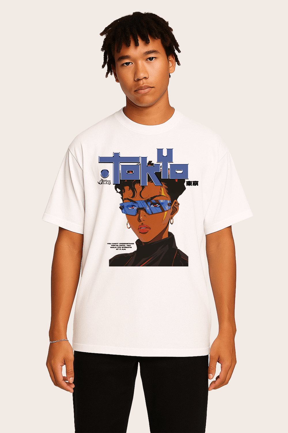Tokyo Lady Graphic Tee – Oversized Heavyweight Cotton Japanese Streetwear T-Shirt