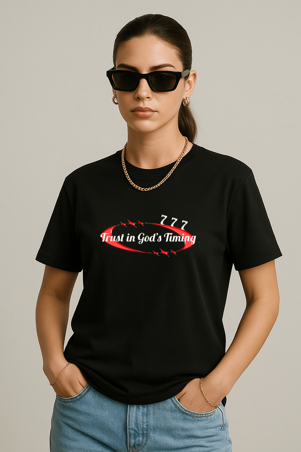 Trust in God’s Timing Graphic Tee – Oversized Heavyweight Cotton Christian Streetwear T-Shirt