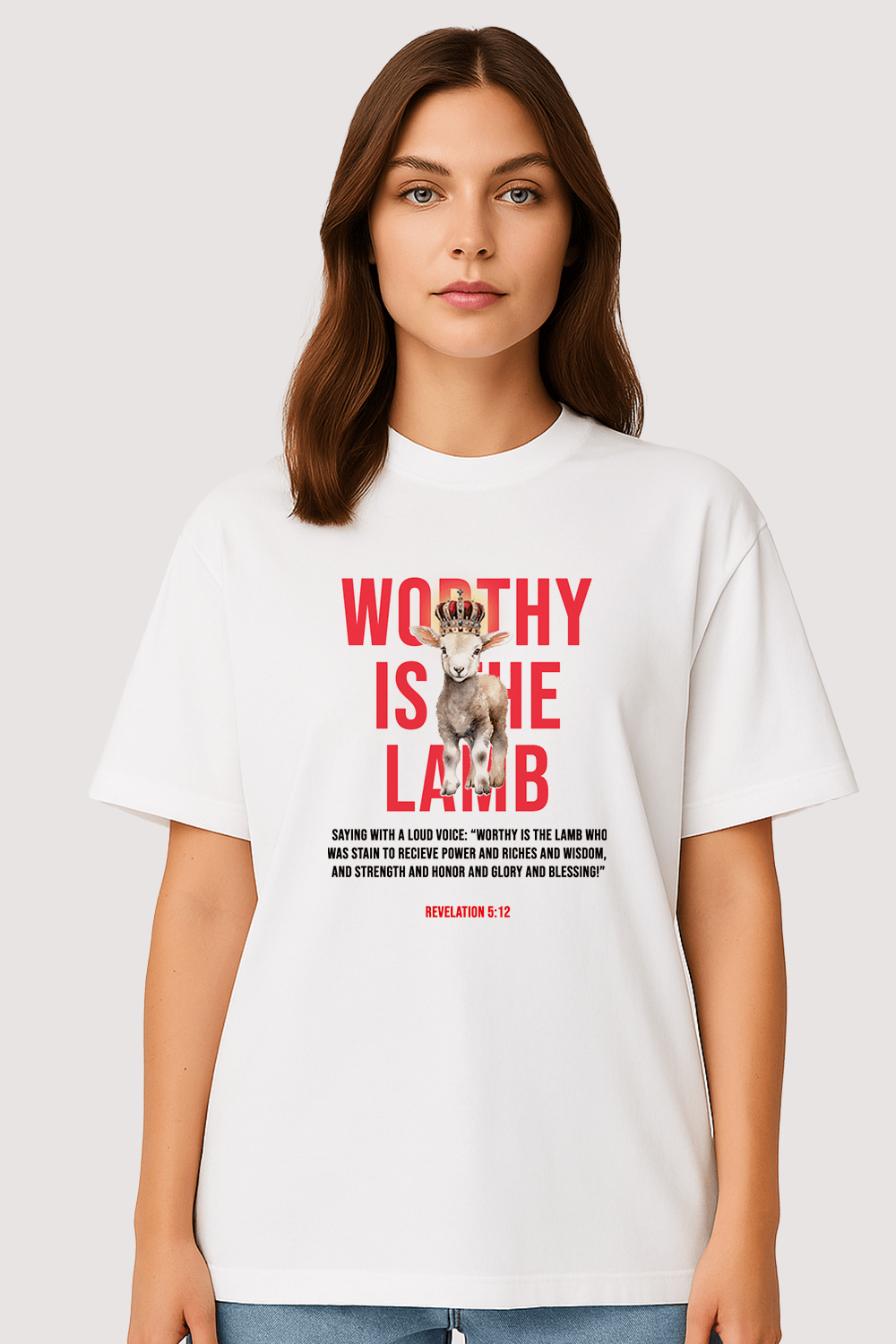 Psalms Lamb Graphic Tee – Oversized Heavyweight Cotton Christian Streetwear T-Shirt