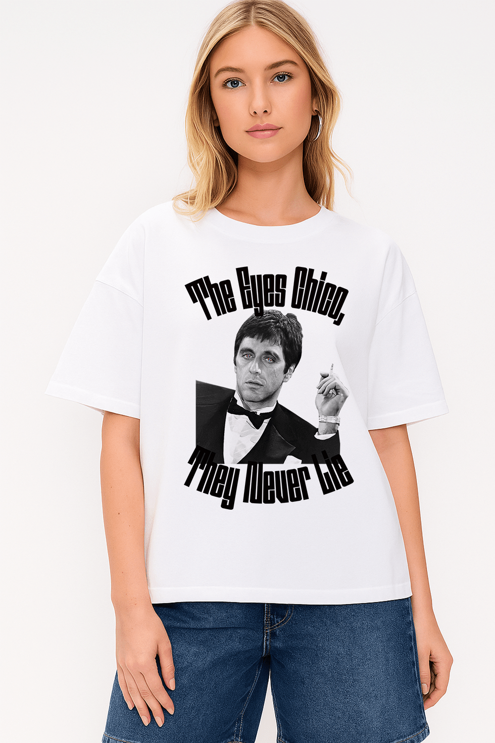 The Eyes Never Lie, Chico Graphic Tee – Oversized Heavyweight Cotton Retro Movie Streetwear T-Shirt