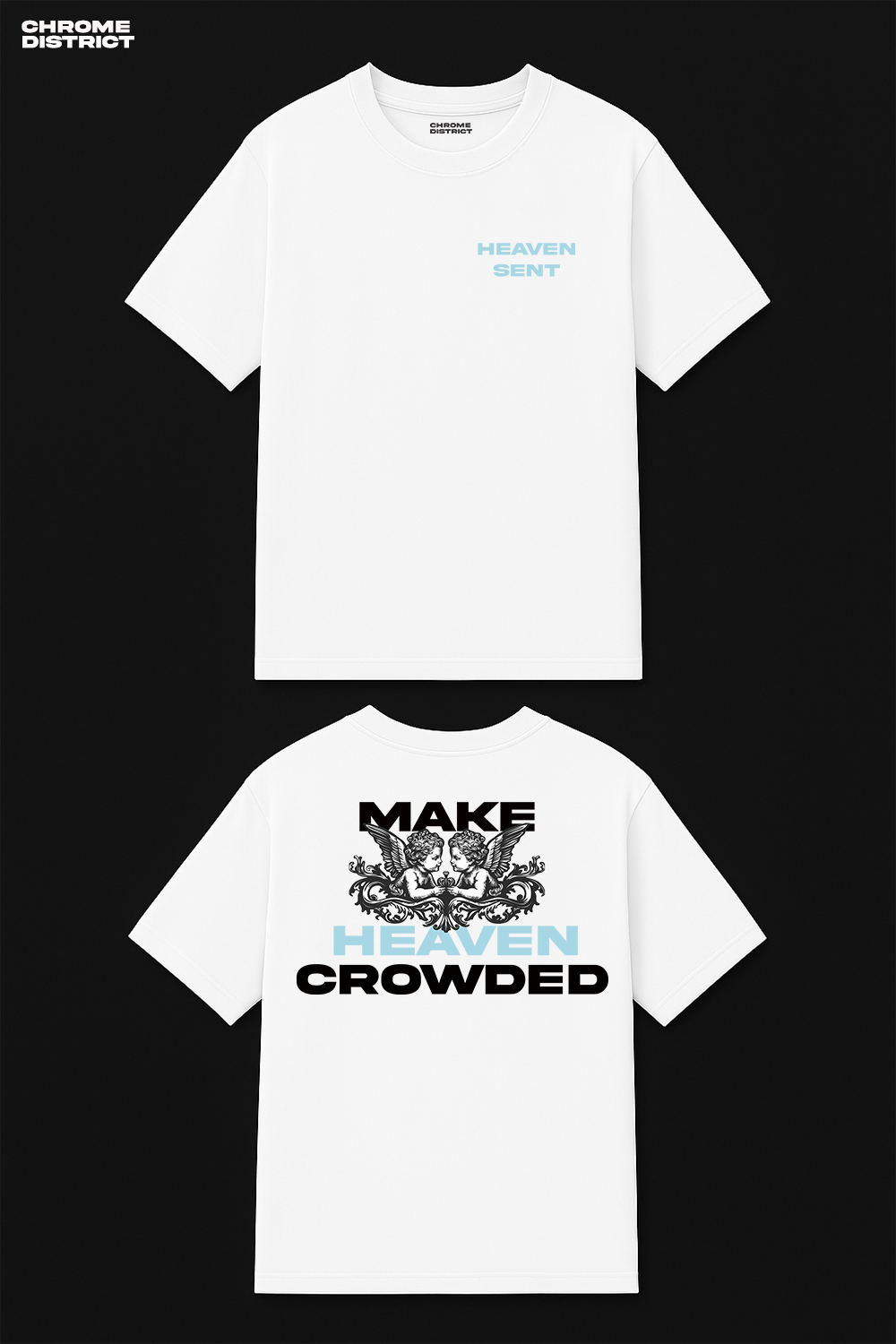 Make Heaven Crowded Graphic Tee – Oversized Heavyweight Cotton Christian Streetwear T-Shirt