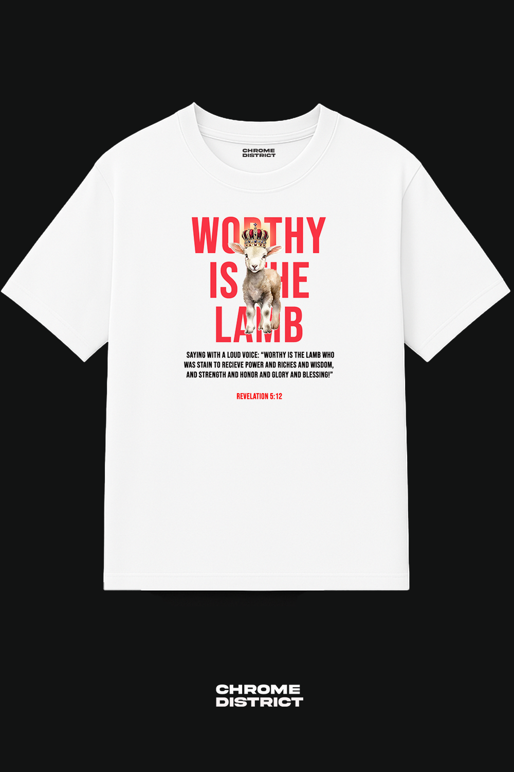 Psalms Lamb Graphic Tee – Oversized Heavyweight Cotton Christian Streetwear T-Shirt