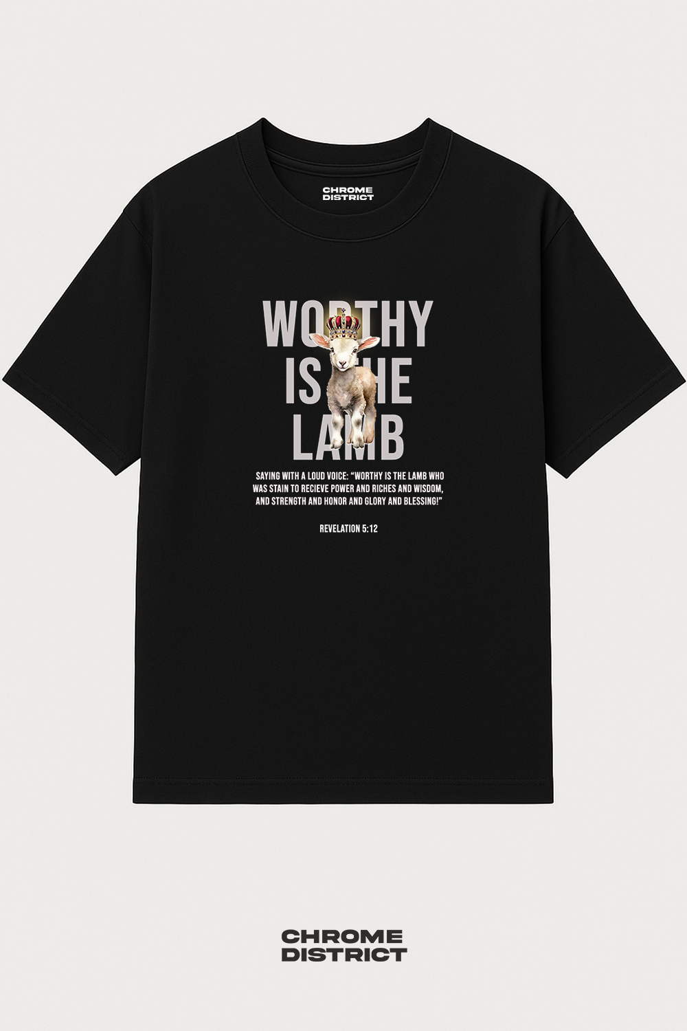 Psalms Lamb Graphic Tee – Oversized Heavyweight Cotton Christian Streetwear T-Shirt
