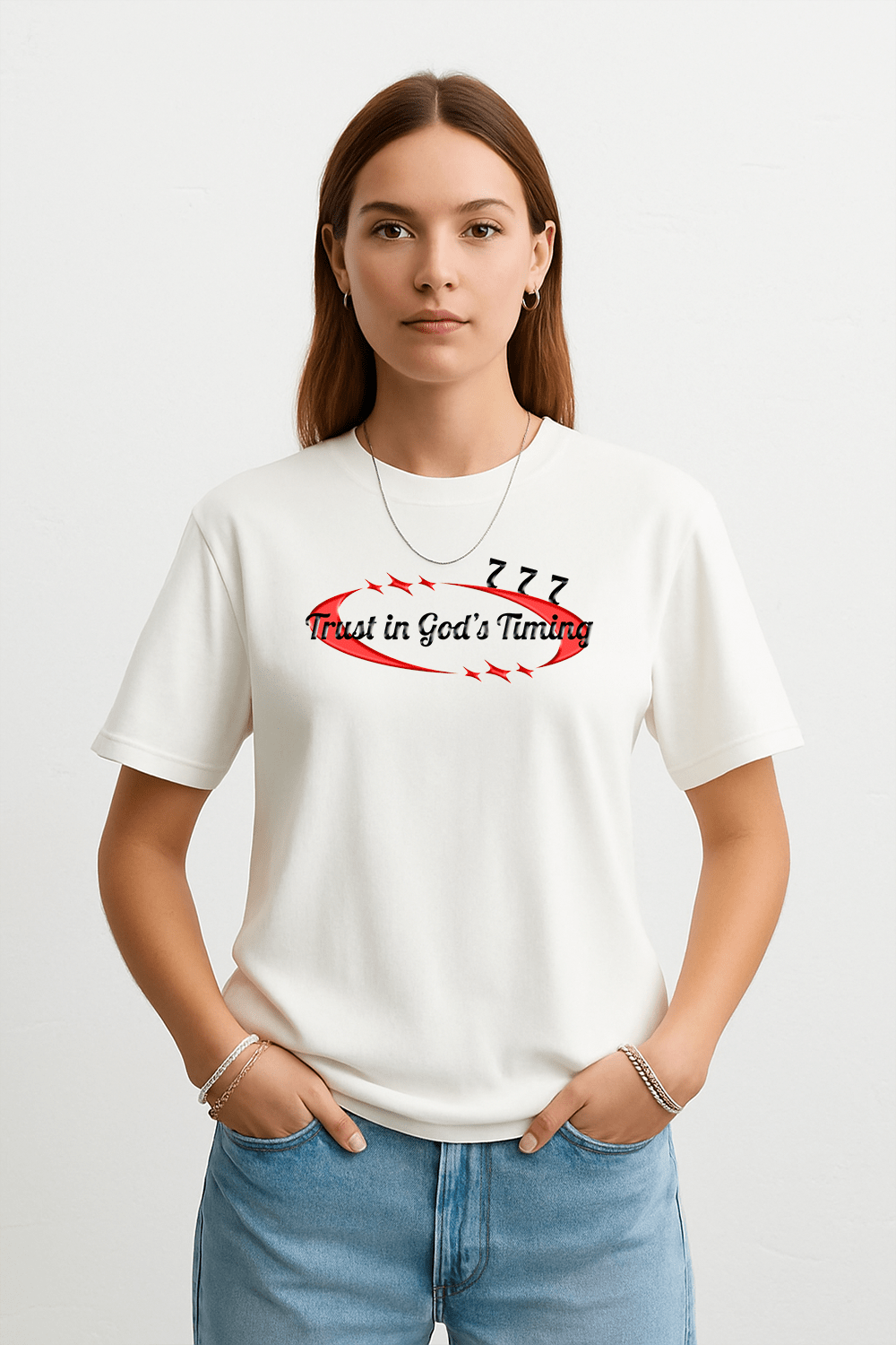 Trust in God’s Timing Graphic Tee – Oversized Heavyweight Cotton Christian Streetwear T-Shirt