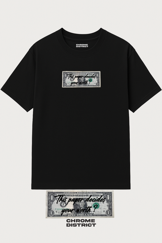 Does This Paper Decide Your Worth? Graphic Tee – Oversized Heavyweight Cotton Streetwear T-Shirt