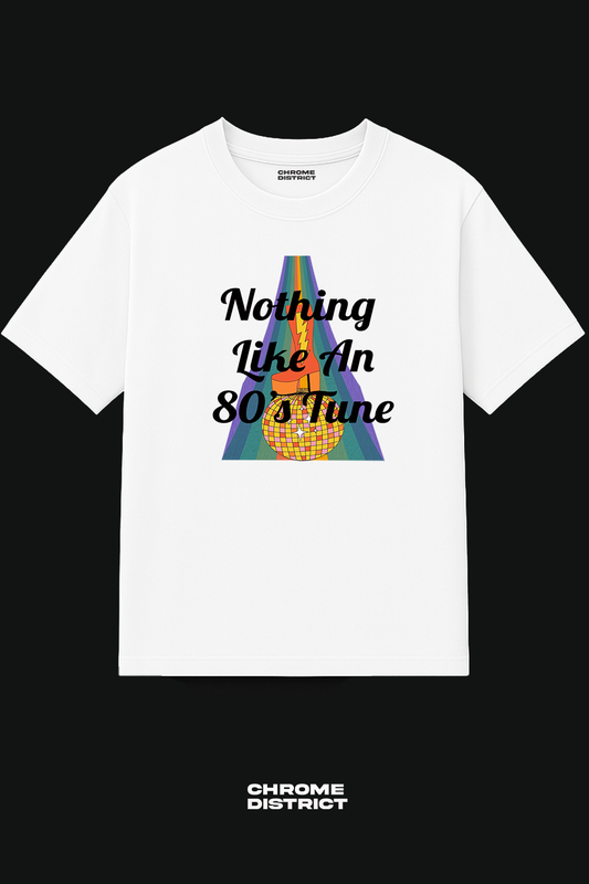 Nothing Like an 80s Tune Graphic Tee – Oversized Heavyweight Cotton Vintage Music T-Shirt