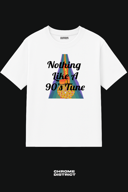 Nothing Like a 90s Tune Graphic Tee – Oversized Heavyweight Cotton Vintage Music T-Shirt