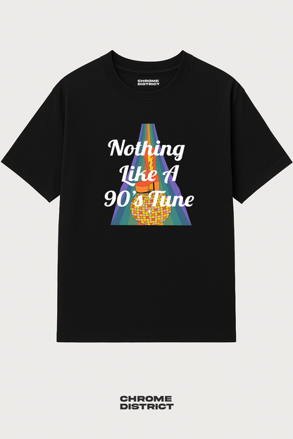 Nothing Like a 90s Tune Graphic Tee – Oversized Heavyweight Cotton Vintage Music T-Shirt