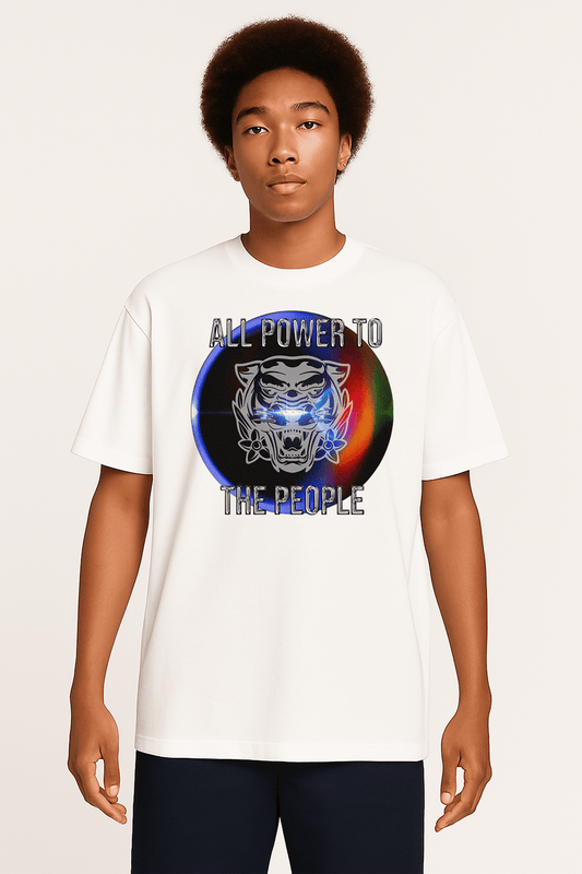 All Power to the People Graphic Tee – Oversized Heavyweight Cotton Streetwear T-Shirt