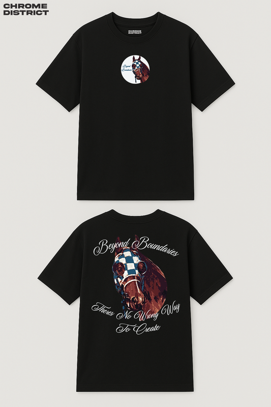 Beyond Boundaries Inspirational Graphic Tee – Oversized Heavyweight Cotton Creative Art T-Shirt