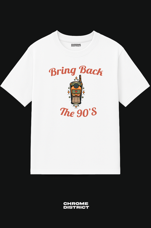 Bring Back the 90s Graphic Tee – Oversized Heavyweight Cotton Retro Streetwear T-Shirt