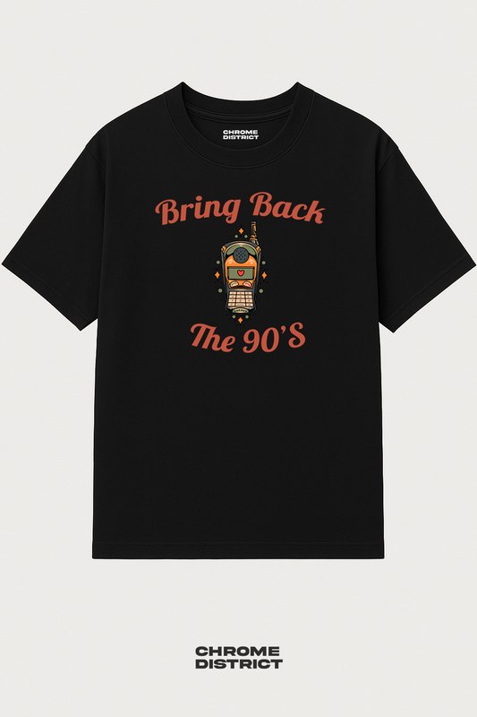 Bring Back the 90s Graphic Tee – Oversized Heavyweight Cotton Retro Streetwear T-Shirt