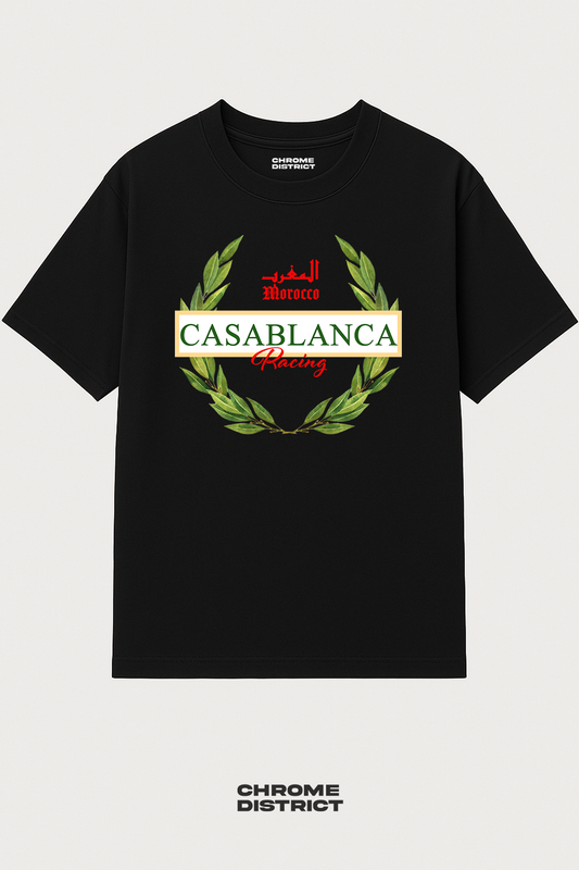 Casablanca Racing Graphic Tee – Oversized Heavyweight Cotton Motorsport Streetwear T-Shirt