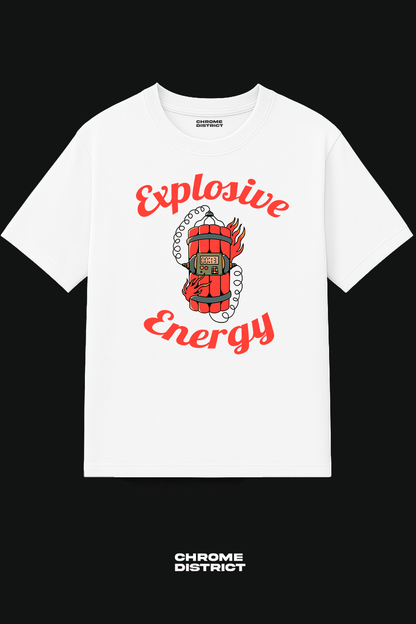Explosive Energy Graphic Tee – Oversized Heavyweight Cotton Streetwear T-Shirt