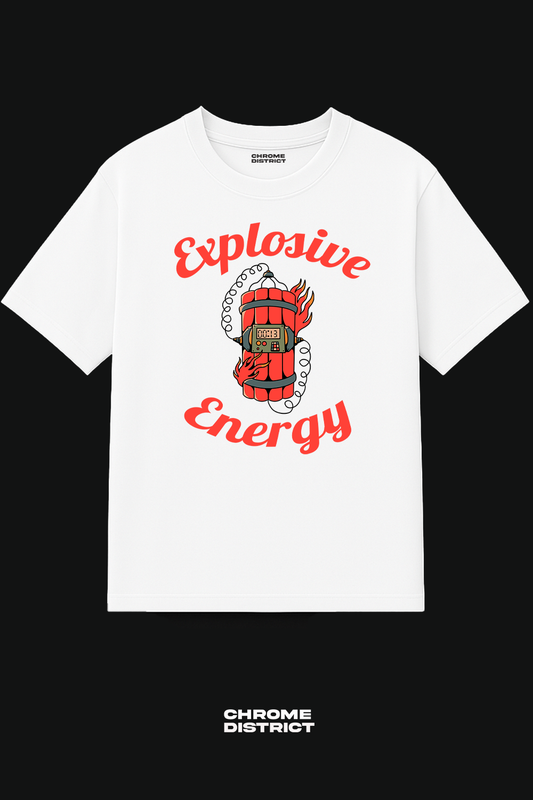 Explosive Energy Graphic Tee – Oversized Heavyweight Cotton Streetwear T-Shirt