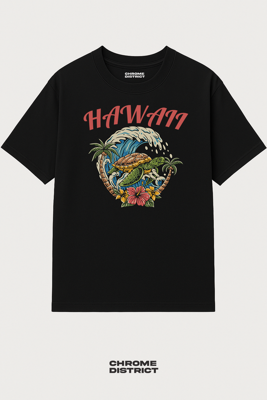 Hawaii Graphic Tee – Oversized Heavyweight Cotton Tropical Streetwear T-Shirt