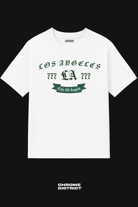 Los Angeles City of Angels Graphic Tee – Oversized Heavyweight Cotton Streetwear T-Shirt