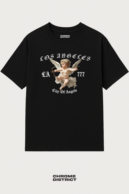 LA Angel City of Angels Graphic Tee – Oversized Heavyweight Cotton Streetwear T-Shirt