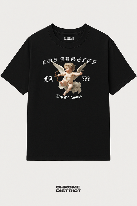 LA Angel City of Angels Graphic Tee – Oversized Heavyweight Cotton Streetwear T-Shirt