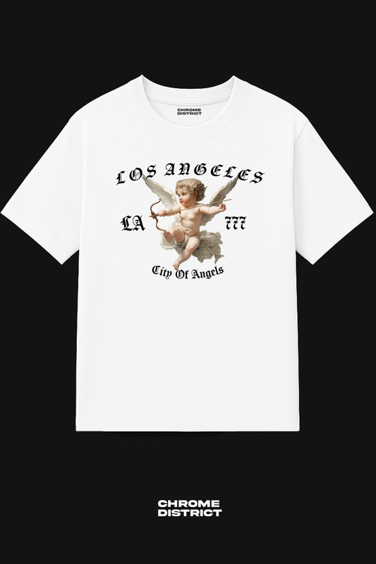 LA Angel City of Angels Graphic Tee – Oversized Heavyweight Cotton Streetwear T-Shirt