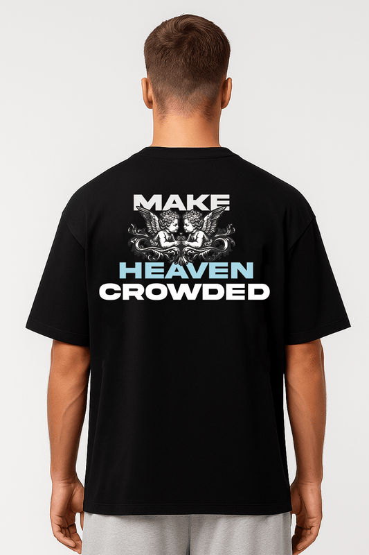 Make Heaven Crowded Graphic Tee – Oversized Heavyweight Cotton Christian Streetwear T-Shirt