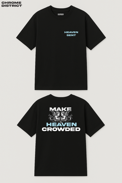 Make Heaven Crowded Graphic Tee – Oversized Heavyweight Cotton Christian Streetwear T-Shirt