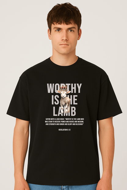 Psalms Lamb Graphic Tee – Oversized Heavyweight Cotton Christian Streetwear T-Shirt