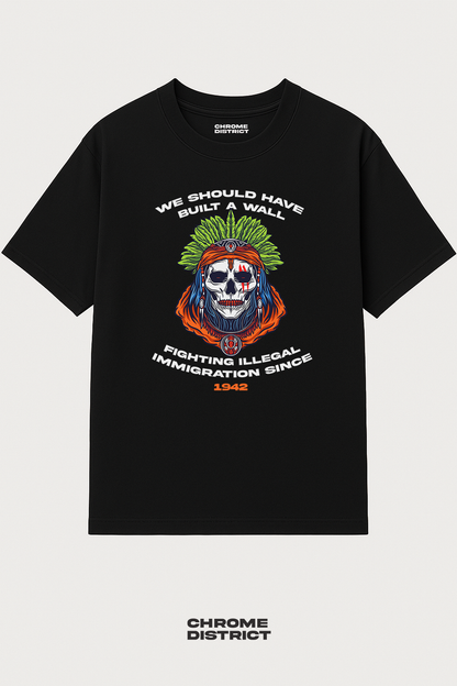 Natives Were Here First Graphic Tee – Oversized Heavyweight Cotton Indigenous Streetwear T-Shirt