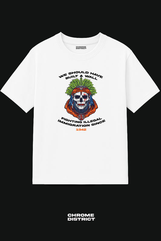 Natives Were Here First Graphic Tee – Oversized Heavyweight Cotton Indigenous Streetwear T-Shirt
