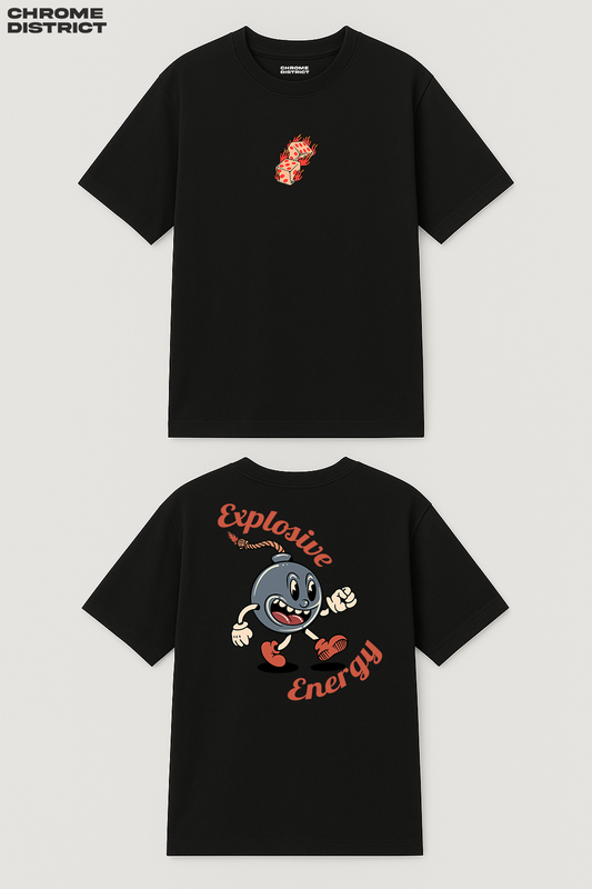 Naughty Bomb Graphic Tee – Oversized Heavyweight Cotton Streetwear T-Shirt