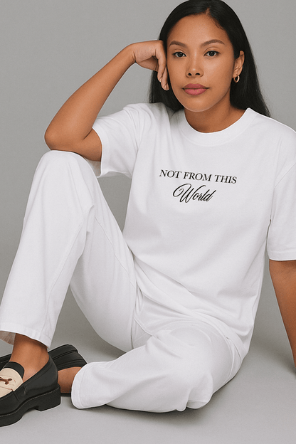 Not From This World Graphic Tee – Oversized Heavyweight Cotton Fantasy Streetwear T-Shirt