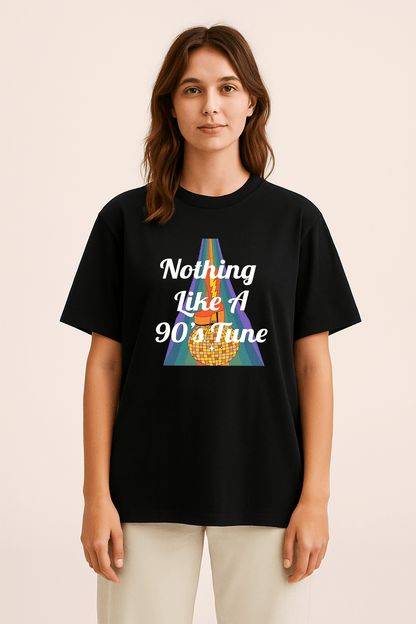 Nothing Like a 90s Tune Graphic Tee – Oversized Heavyweight Cotton Vintage Music T-Shirt